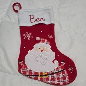 Red Santa Christmas Stocking - Ben